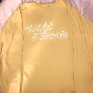 All yellow Aerie crew neck